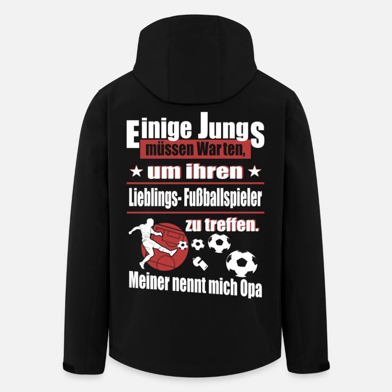 Fußball Opa - Recycelte Männer Softshell-Jacke von Stanley/Stella - Schwarz