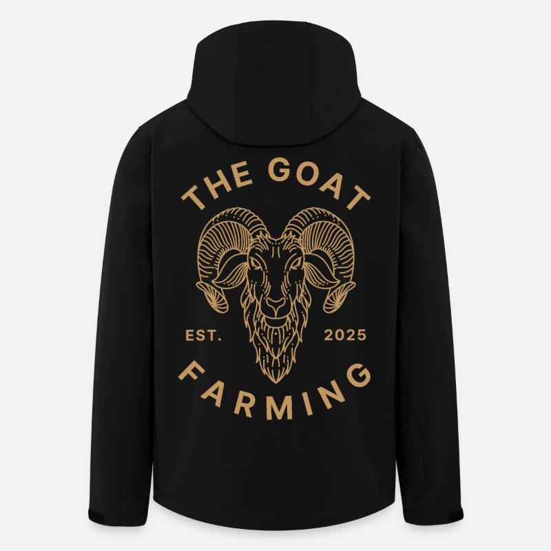 Die GOAT Farming - Vintage Ziege Design - Recycelte Männer Softshell-Jacke von Stanley/Stella - Schwarz