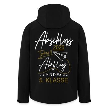Abschluss 2026 Grundschule - Recycelte Männer Softshell-Jacke von Stanley/Stella - Schwarz - Hinten - AI Model Male 185 light (185cm)