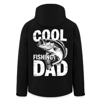 Motif poisson pour les papas cool - Veste softshell homme en polyester recyclé Stanley/Stella - noir - Dos - AI Model Male 185 light (185cm)