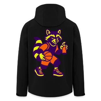 Graffiti Basketball Street Dachs - Recycelte Männer Softshell-Jacke von Stanley/Stella - Schwarz - Hinten - AI Model Male 185 light (185cm)