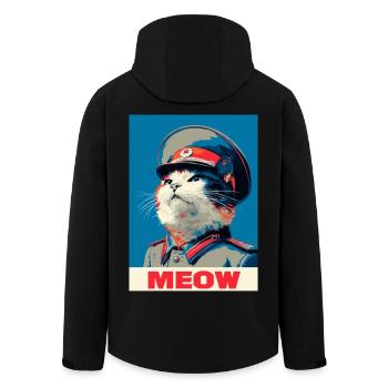 PopArt Katze - Recycelte Männer Softshell-Jacke von Stanley/Stella - Schwarz - Hinten - AI Model Male 185 light (185cm)