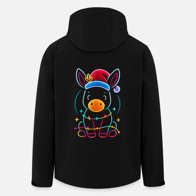 Donkey Elf Noël Drôle Cadeau - Veste softshell homme en polyester recyclé Stanley/Stella - noir