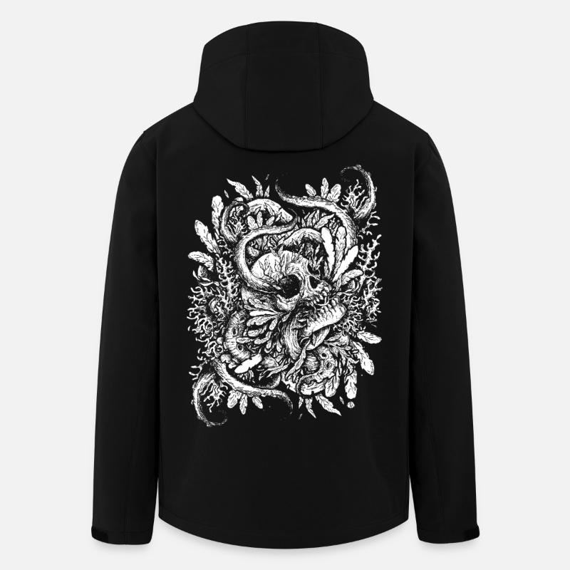 Le crâne noyé - Veste softshell homme en polyester recyclé Stanley/Stella - noir