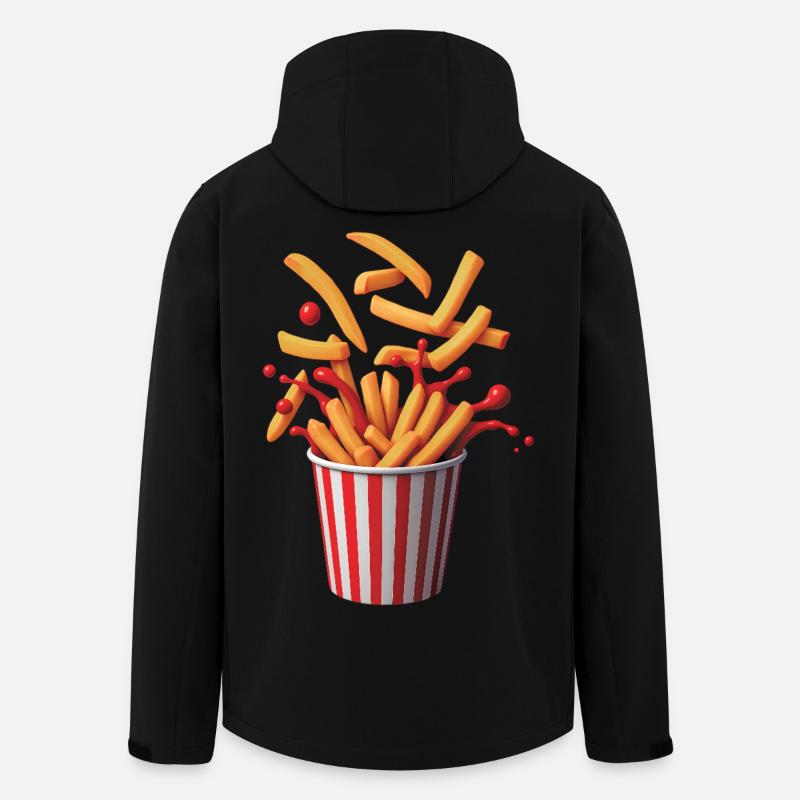 POP FRITES – Bellegique - Recycelte Männer Softshell-Jacke von Stanley/Stella - Schwarz