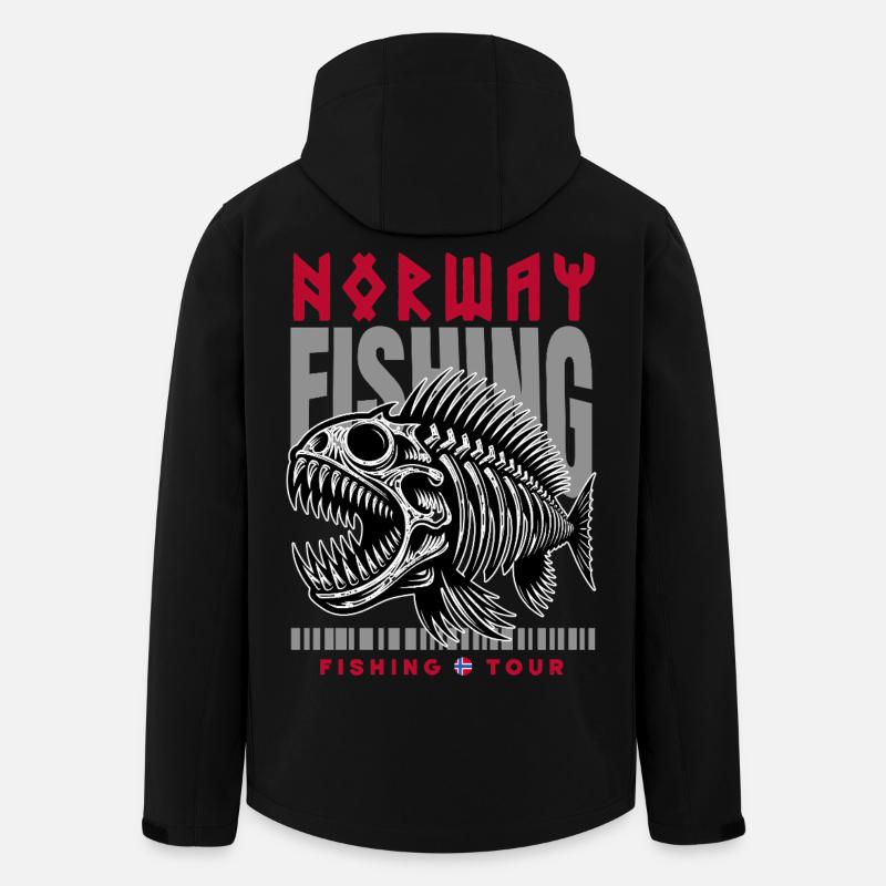 Norwegen Angeltour - Recycelte Männer Softshell-Jacke von Stanley/Stella - Schwarz