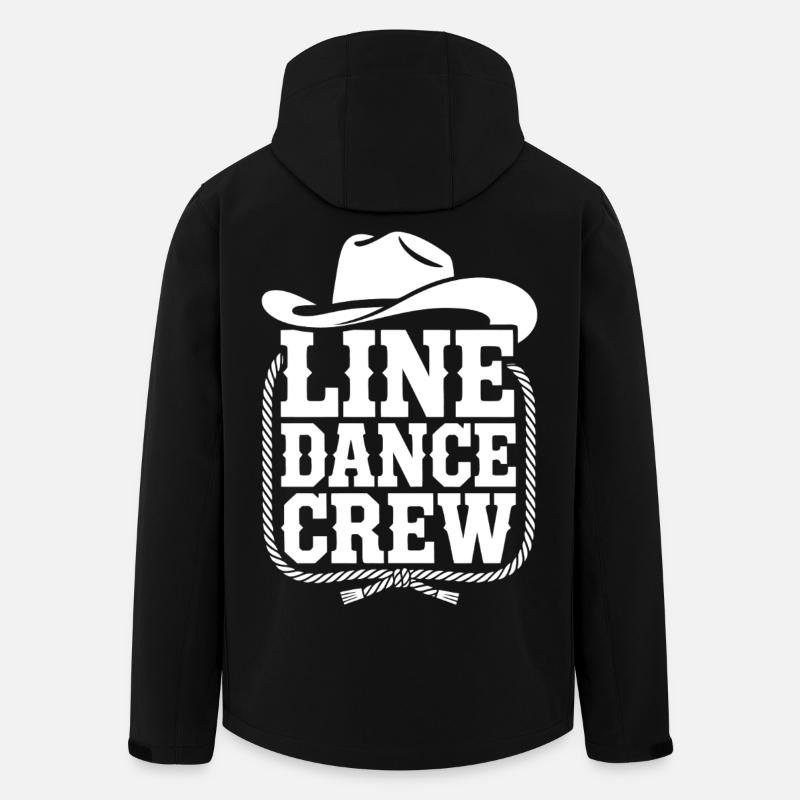 Line Dance Crew Western Logo - Men’s Recycled Softshell Jacket by Stanley/Stella - black