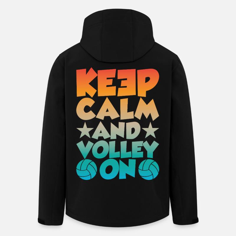 Keep Calm and Volley on - Men’s Recycled Softshell Jacket by Stanley/Stella - black