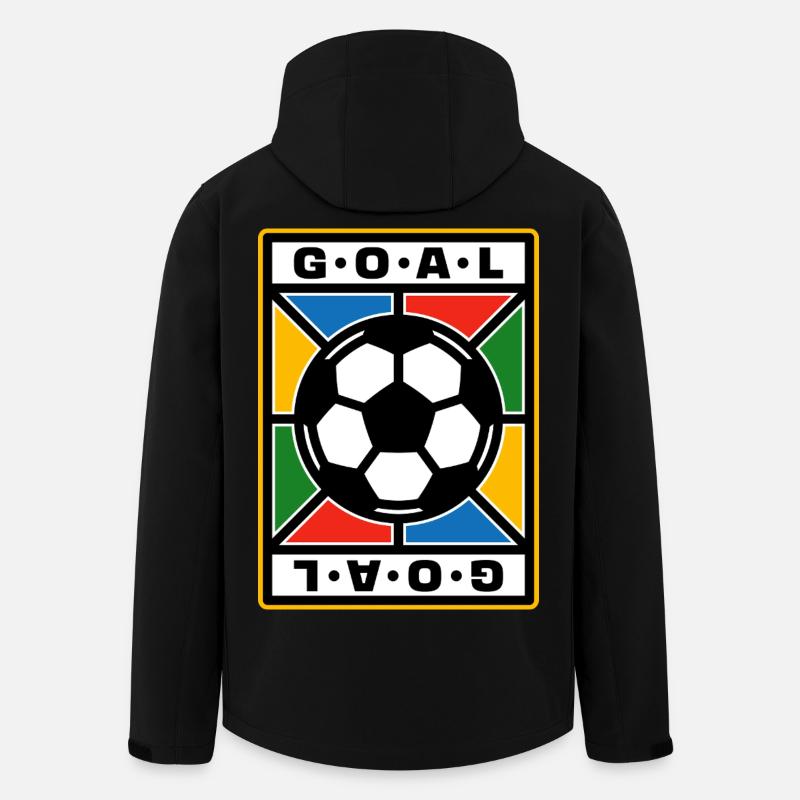 Fußball-Retro-Abzeichen - Recycelte Männer Softshell-Jacke von Stanley/Stella - Schwarz