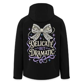 Delicate But Dramatic Bow - Men’s Recycled Softshell Jacket by Stanley/Stella - black - Back - AI Model Male 185 light (185cm)