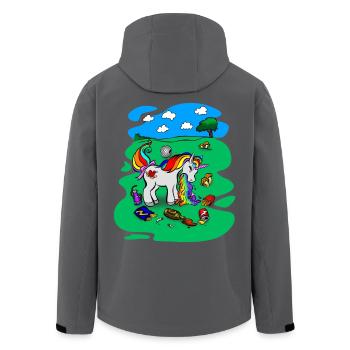 Unicorn on Party - Hangover T-Shirt - Men’s Recycled Softshell Jacket by Stanley/Stella - black - Back - AI Model Male 185 light (185cm)
