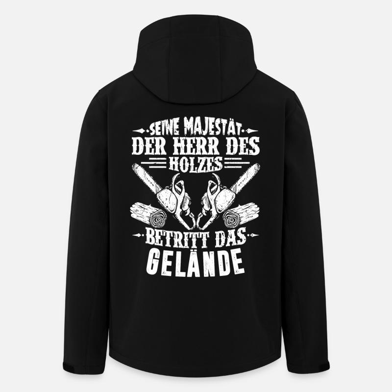 HERR DES HOLZES / HOLZ / KETTENSÄGE - Recycelte Männer Softshell-Jacke von Stanley/Stella - Schwarz