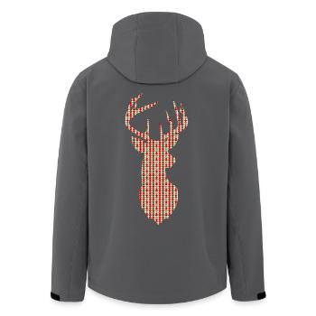 Weihnachten Reh - Geometrie Weihnachtsbaumdesign - Recycelte Männer Softshell-Jacke von Stanley/Stella - Schwarz - Hinten - AI Model Male 185 light (185cm)