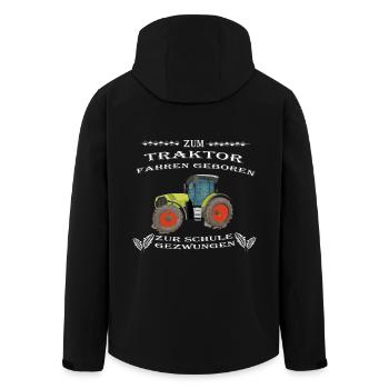 Zum Traktor fahren geboren - Recycelte Männer Softshell-Jacke von Stanley/Stella - Schwarz - Hinten - AI Model Male 185 light (185cm)