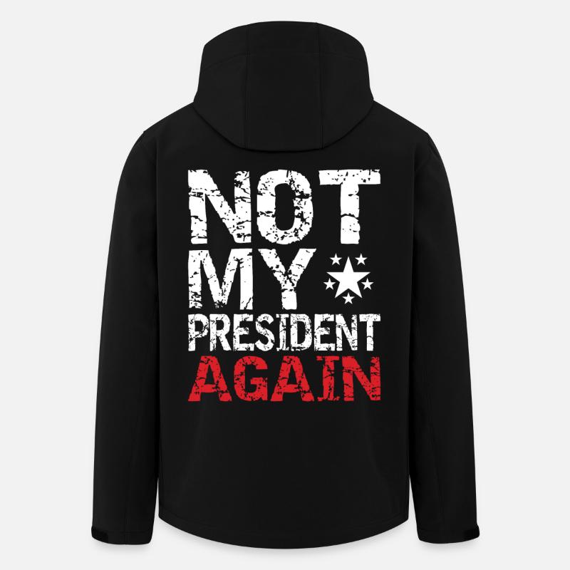Pas encore mon président. - Veste softshell homme en polyester recyclé Stanley/Stella - noir