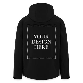 Votre design ici. Sans image, seulement le dicton. - Veste softshell homme en polyester recyclé Stanley/Stella - noir - Dos - AI Model Male 185 light (185cm)