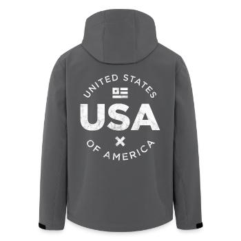 ÉTATS-UNIS - Veste softshell homme en polyester recyclé Stanley/Stella - charbon - Dos - AI Model Male 185 light (185cm)