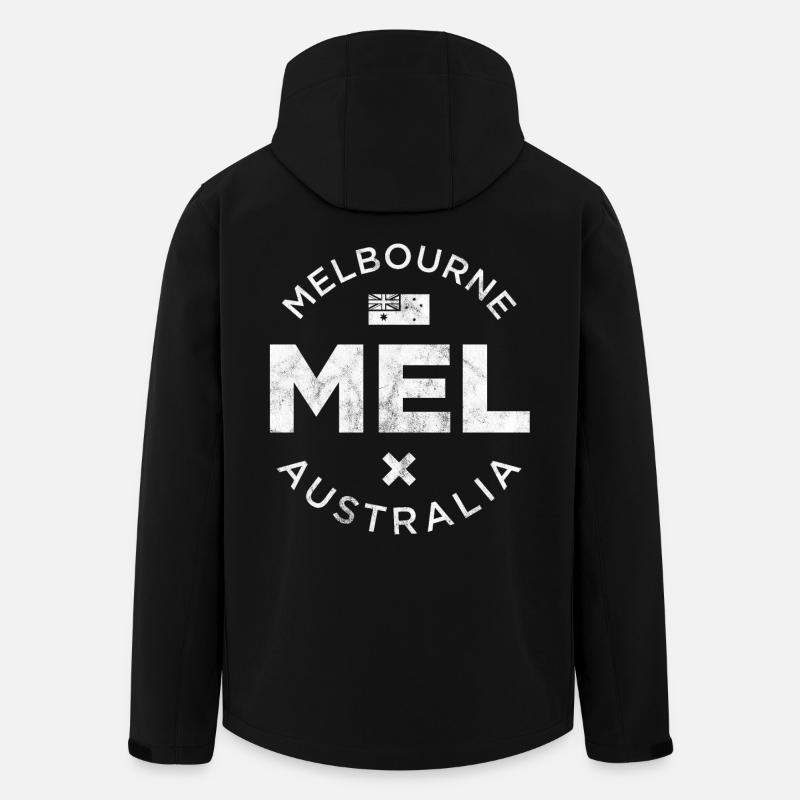 MEL, Melbourne Australie - Veste softshell homme en polyester recyclé Stanley/Stella - noir