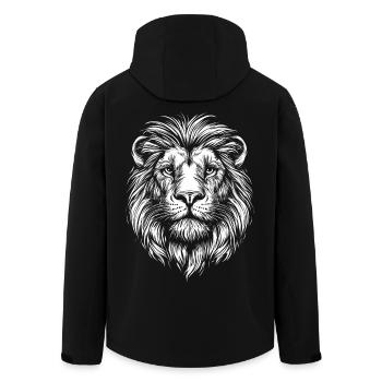 Lion Portrait Wildlife Africa Animals - Men’s Recycled Softshell Jacket by Stanley/Stella - black - Back - AI Model Male 185 light (185cm)