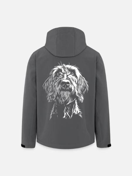Spinone Italiano Portrait Hunde Jagdhund - Recycelte Männer Softshell-Jacke von Stanley/Stella - Schwarz