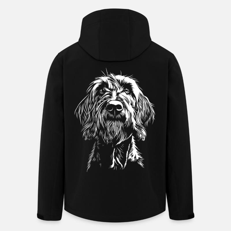 Spinone Italiano Portrait Hunde Jagdhund - Recycelte Männer Softshell-Jacke von Stanley/Stella - Schwarz