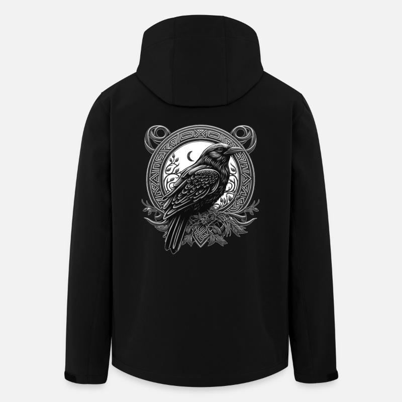 Rabe Krähe Keltisch - Recycelte Männer Softshell-Jacke von Stanley/Stella - Schwarz
