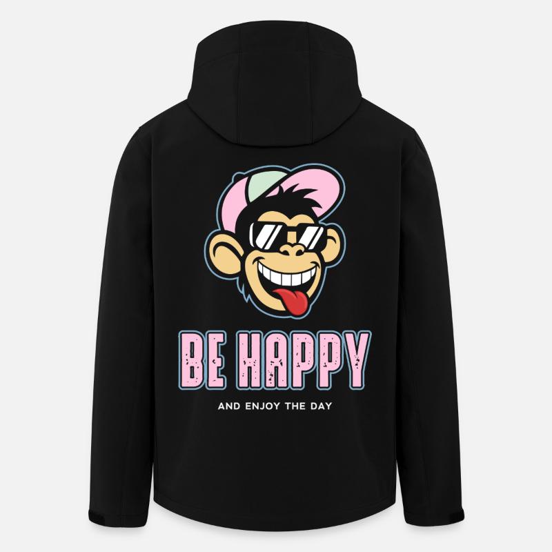 Be Happy - Recycelte Männer Softshell-Jacke von Stanley/Stella - Schwarz