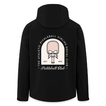 Pickleball girls club squad player black aesthetic - Men’s Recycled Softshell Jacket by Stanley/Stella - black - Back - AI Model Male 185 light (185cm)