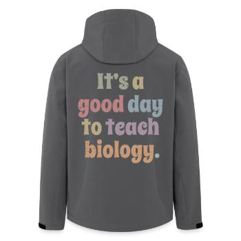 Science Teacher - It's A Good Day To Teach Biology - Men’s Recycled Softshell Jacket by Stanley/Stella - anthracite - Back - AI Model Male 185 light (185cm)