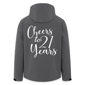 Cheers To 21 Years 21st Birthday Anniversary - Men’s Recycled Softshell Jacket by Stanley/Stella - black - Back - AI Model Male 185 light (185cm)