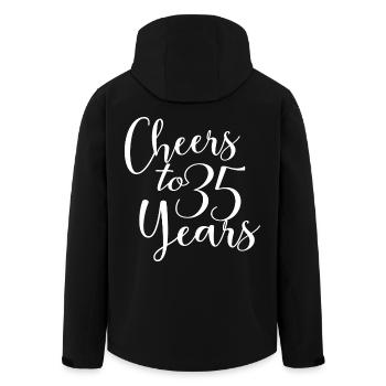 Vive le 35e anniversaire de ses 35 ans - Veste softshell homme en polyester recyclé Stanley/Stella - noir - Dos - AI Model Male 185 light (185cm)