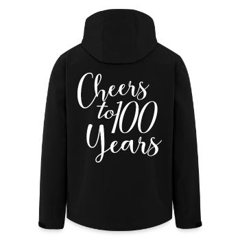 Vive le 100e anniversaire de 100 ans - Veste softshell homme en polyester recyclé Stanley/Stella - noir - Dos - AI Model Male 185 light (185cm)