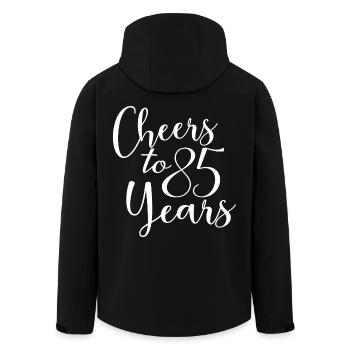 Cheers To 85 Years 85th Birthday Anniversary - Men’s Recycled Softshell Jacket by Stanley/Stella - black - Back - AI Model Male 185 light (185cm)