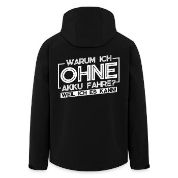 Fahrrad Radsport Fahrradfahrer Spruch - Recycelte Männer Softshell-Jacke von Stanley/Stella - Schwarz - Hinten - AI Model Male 185 light (185cm)
