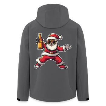 Party Santa Claus - Men’s Recycled Softshell Jacket by Stanley/Stella - black - Back - AI Model Male 185 light (185cm)