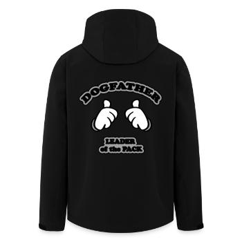 dogfather - leader of the pack - Recycelte Männer Softshell-Jacke von Stanley/Stella - Schwarz - Hinten - AI Model Male 185 light (185cm)