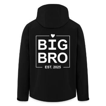 Big Bro Est 2025 - Men’s Recycled Softshell Jacket by Stanley/Stella - black - Back - AI Model Male 185 light (185cm)
