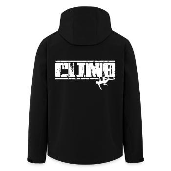 Climb - Men’s Recycled Softshell Jacket by Stanley/Stella - black - Back - AI Model Male 185 light (185cm)