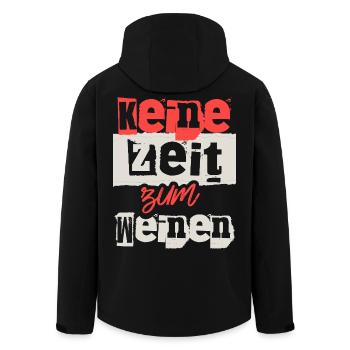 Keine Zeit zum Weinen - Recycelte Männer Softshell-Jacke von Stanley/Stella - Schwarz - Hinten - AI Model Male 185 light (185cm)