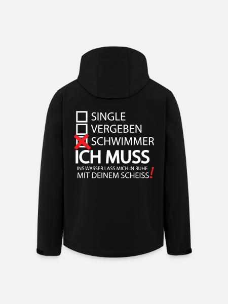 Schwimmen Geschenk T Shirt Wassersport Meer Idee - Recycelte Männer Softshell-Jacke von Stanley/Stella - Schwarz