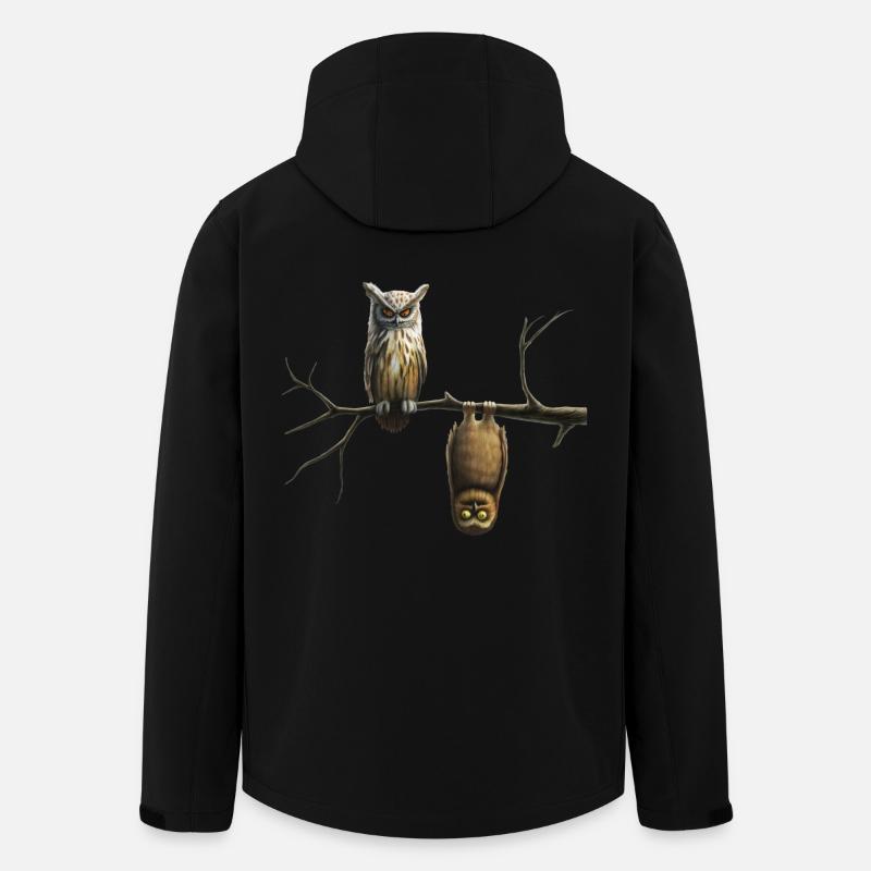 Eulen - Recycelte Männer Softshell-Jacke von Stanley/Stella - Schwarz