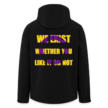 Nous existons - Drapeau intersexe - Veste softshell homme en polyester recyclé Stanley/Stella - noir - Dos - AI Model Male 185 light (185cm)