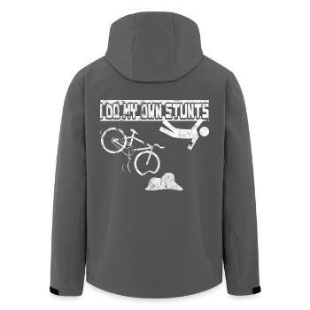 Je fais mes propres cascades MTB - Veste softshell homme en polyester recyclé Stanley/Stella - noir - Dos - AI Model Male 185 light (185cm)