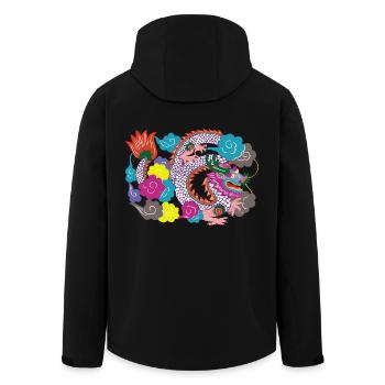 Dragon Japon - Veste softshell homme en polyester recyclé Stanley/Stella - noir - Dos - AI Model Male 185 light (185cm)
