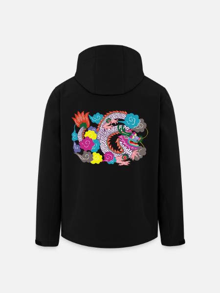 Dragon Japon - Veste softshell homme en polyester recyclé Stanley/Stella - noir