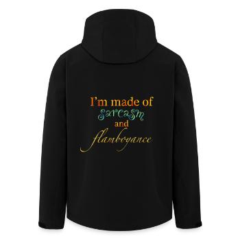 Sarkasmus und Extravaganz - Recycelte Männer Softshell-Jacke von Stanley/Stella - Schwarz - Hinten - AI Model Male 185 light (185cm)