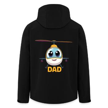 Helikopter Dad - Recycelte Männer Softshell-Jacke von Stanley/Stella - Schwarz - Hinten - AI Model Male 185 light (185cm)