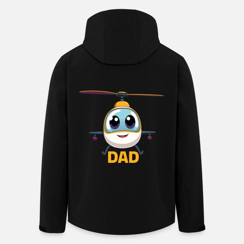 Helicopter Dad - Men’s Recycled Softshell Jacket by Stanley/Stella - black