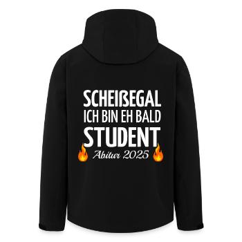 Scheißegal ich bin eh bald Student - Abitur 2025 - Recycelte Männer Softshell-Jacke von Stanley/Stella - Schwarz - Hinten - AI Model Male 185 light (185cm)