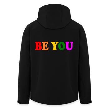 Be you - Recycelte Männer Softshell-Jacke von Stanley/Stella - Schwarz - Hinten - AI Model Male 185 light (185cm)
